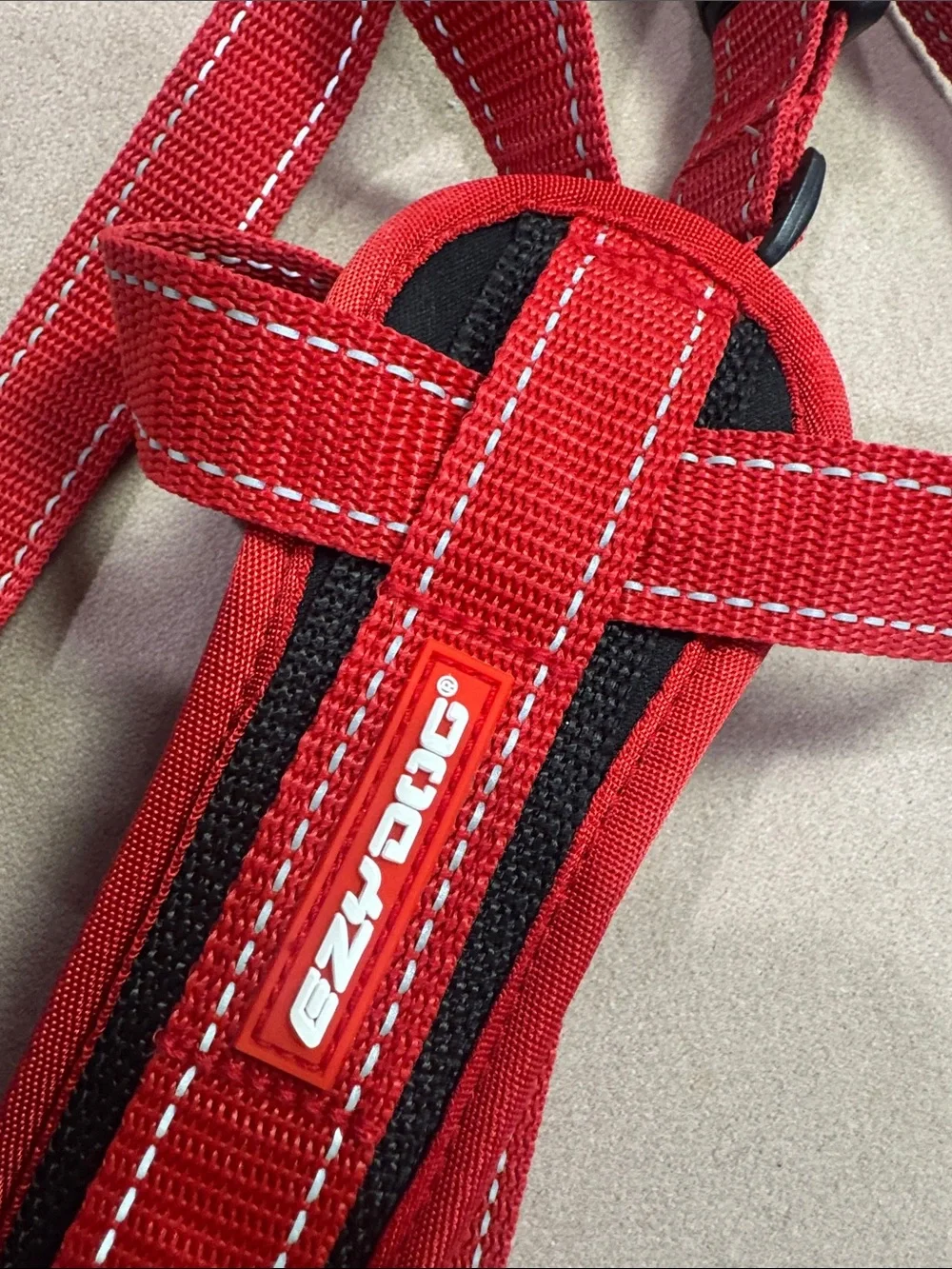 EzyDog Chest Plate Harness Red Medium